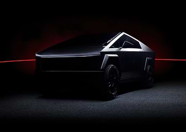 Tesla Cybertruck Dark Studio Shot
