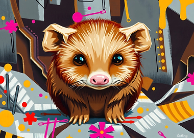 Cute Possum Digital Art