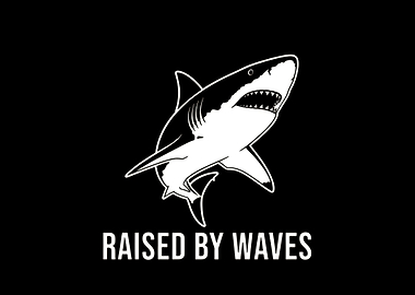 Shark Raised by Waves