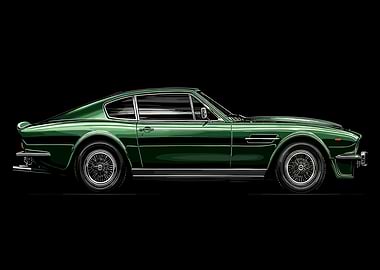 Green Classic Car Illustration