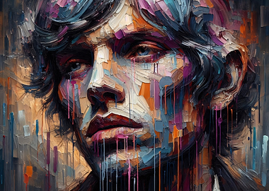 Abstract Portrait Painting of a Man