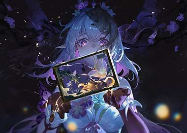 Girl Holding Butterfly Terrarium