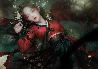 Sleeping Beauty in Hanbok