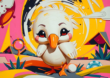 Cute Chocobo Digital Art