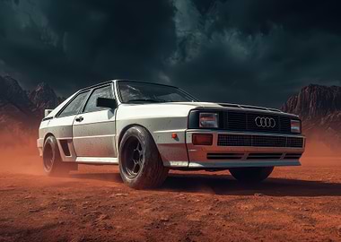 Audi Quattro Rally Car in Desert