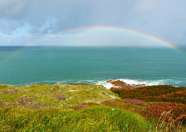 Coastal Rainbow Landscape in Ireland