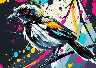 Colorful Bird Digital Art