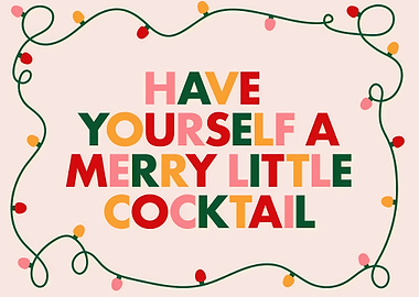 Merry Little Cocktail Holiday Graphic