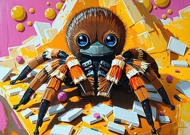 Cute Robotic Spider with Big Eyes