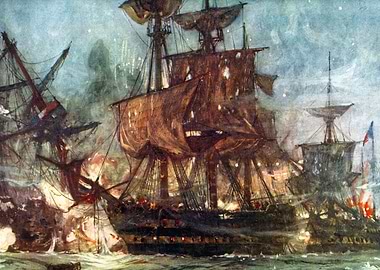 HMS Majestic at the Battle of the Nile