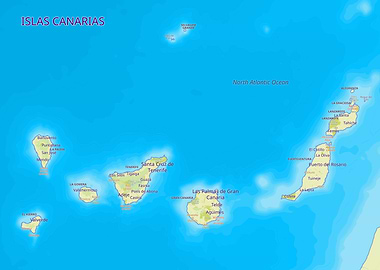 Map of the Canary Islands