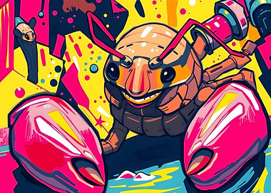 Cartoon Robot Crab Illustration