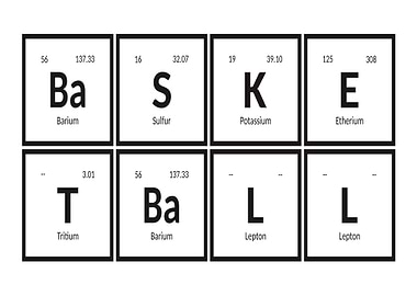 Basketball Periodic Table Elements