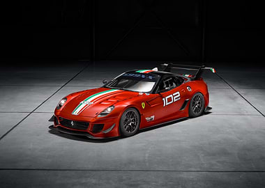 Red Ferrari 599XX Race Car