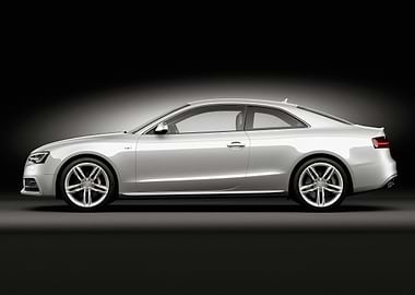 Silver Audi A5 Coupe Side View
