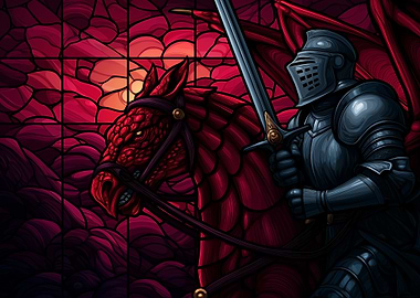 Knight on Dragon Horse