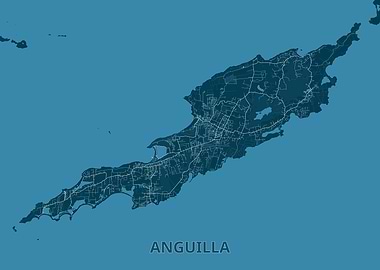 Anguilla Island Map