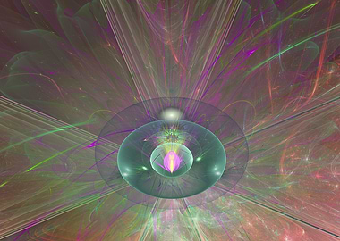 Abstract Fractal Art with Concentric Circles