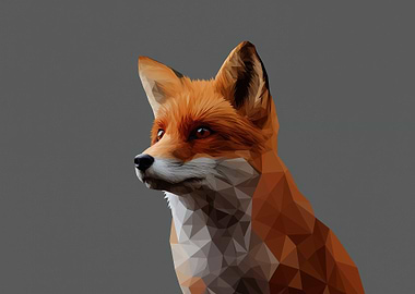 Geometric Fox Portrait