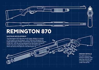 Remington 870 Shotgun Blueprint