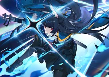 Zenless Girl with Sword and Fox Ears