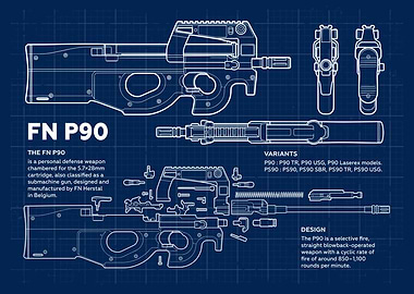 FN P90 Blueprint