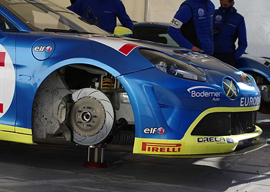 Alpine Blue Racing Car Pit Stop