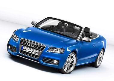 Blue Audi S5 Convertible Car