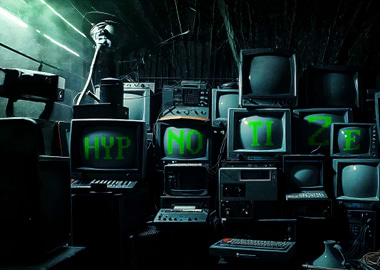 Vintage Monitors with Green Text