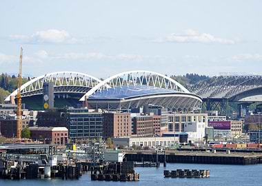 Seattle Stadium and Waterfront View