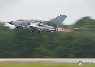German Tornado Fighter Jet Taking Off
