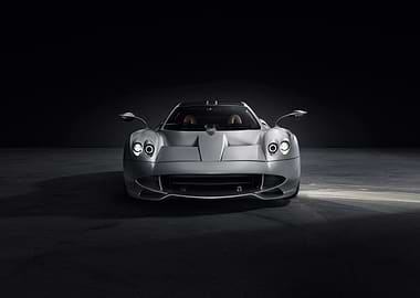 Silver Pagani Huayra Front View