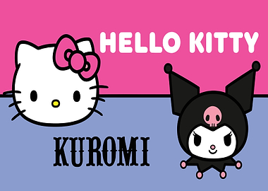 Hello Kitty and Kuromi Illustration