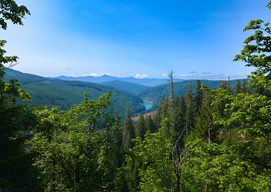Mountainous Landscape with Lake View