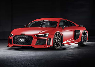 Red Audi R8 ABT Sports Car