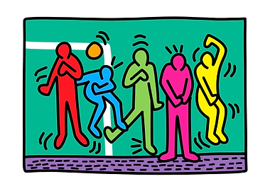 Colorful Figures with Ball,