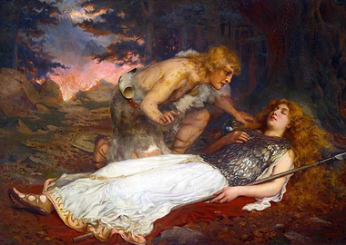 Siegfried and Brunhild Painting