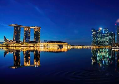 Singapore Skyline at Night
