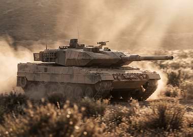 Leopard 2 Tank in Action