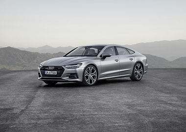 Silver Audi A7 on Concrete Surface