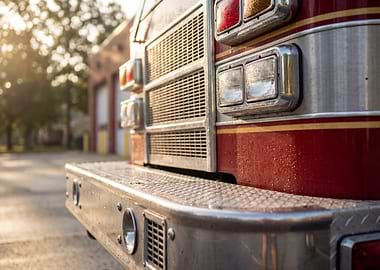 Firetruck Front Close-Up
