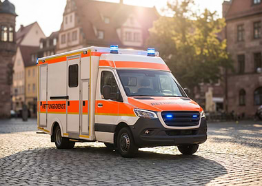 German Ambulance in a European City