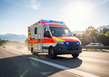 Emergency Ambulance on Highway