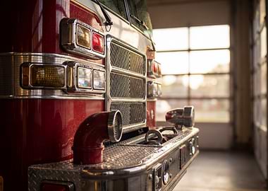 Front View of a Firetruck