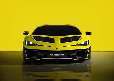 Yellow Lamborghini Fenomeno Front View