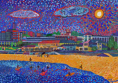 Bondi Beach Impressionist Painting