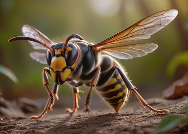 Detailed Wasp Portrait