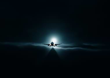 Airplane at Night