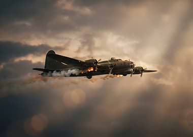 B-17 Flying Fortress in Flight