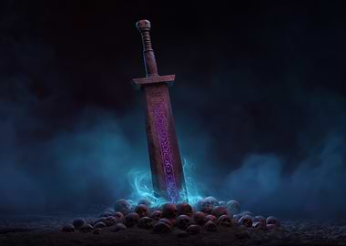Mystical Sword in Skulls